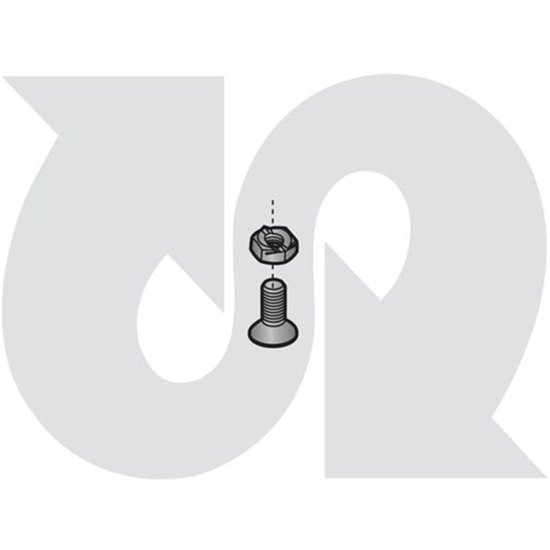 M10 x 25mm C/sunk Screw c/w lock nut