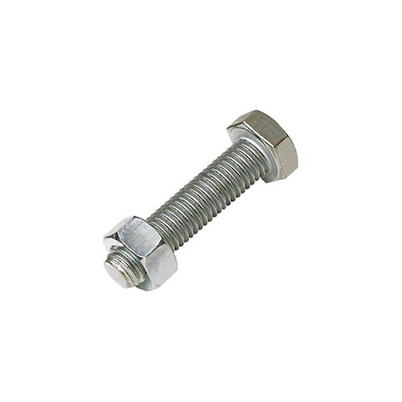 M6 x 30 Plated High Tensile Set Screw and Nut (Pk 40)