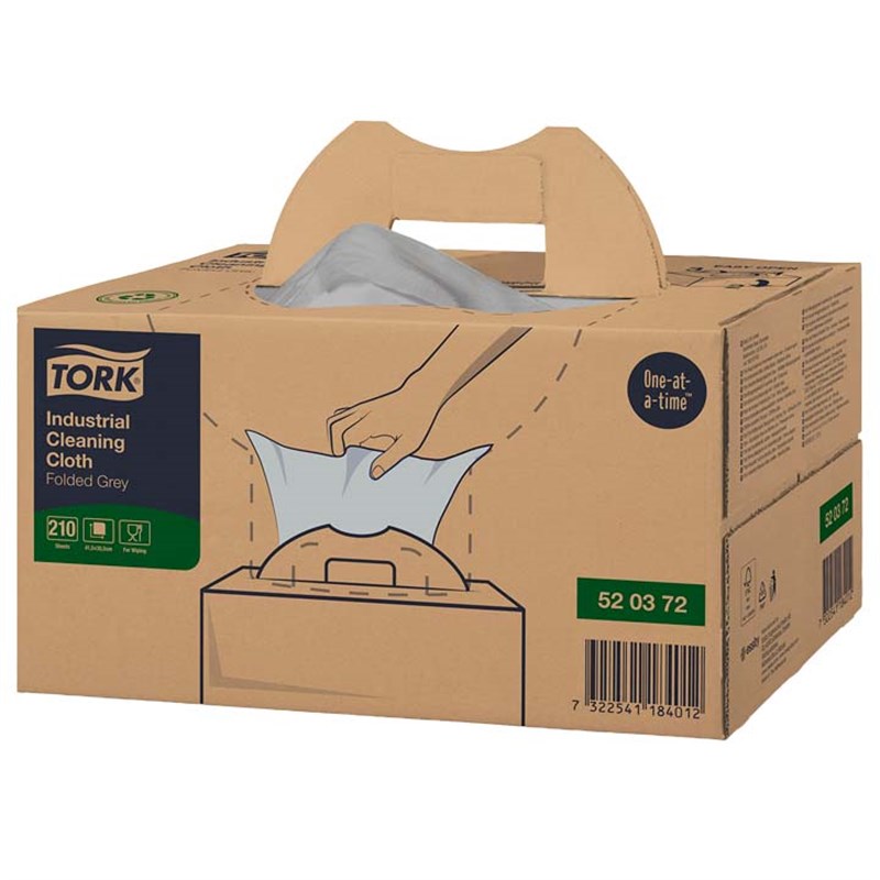 Tork Industrial Cleaning Cloths (Grey 52 03 72) – Box of 210 cloths