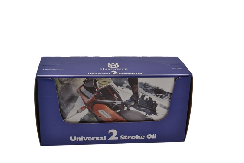 HUSQVARNA 2 STROKE OIL WITH OIL GUARD (0.1Ltr) BOX OF 10