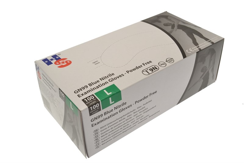 9 Newton Nitrile Gloves Large 1 Box of 100