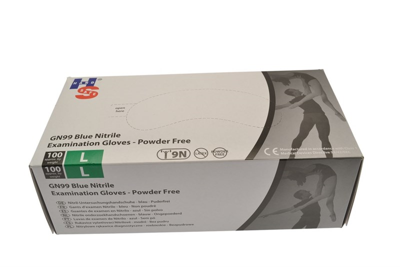 9 Newton Nitrile Gloves Large 1 Box of 100