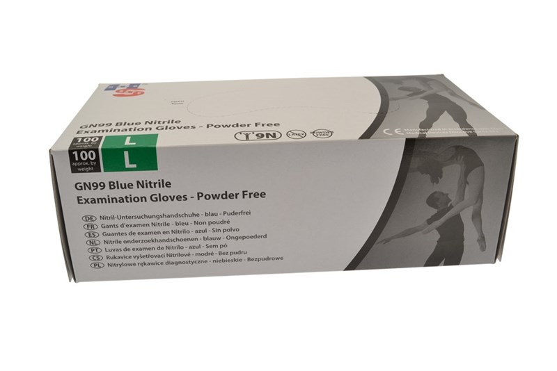 9 Newton Nitrile Gloves Large 1 Box of 100