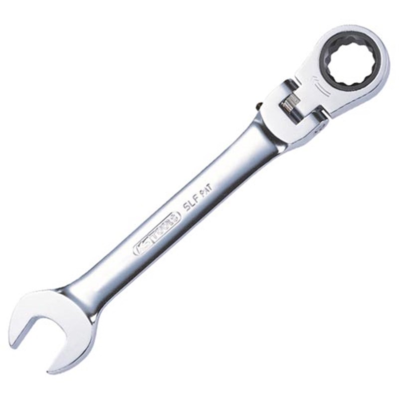 GEARplus Flexi-head Combination Ratchet Ring Spanner, 10mm