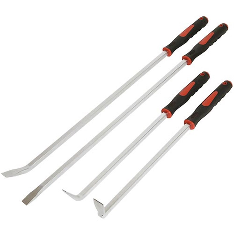 4 piece Jumbo Prybar Set c/w carry case