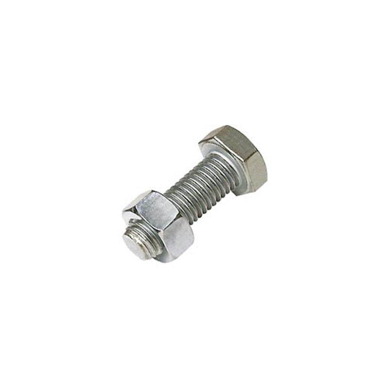 M6 x 20 Plated High Tensile Set Screw and Nut (Pk 40)