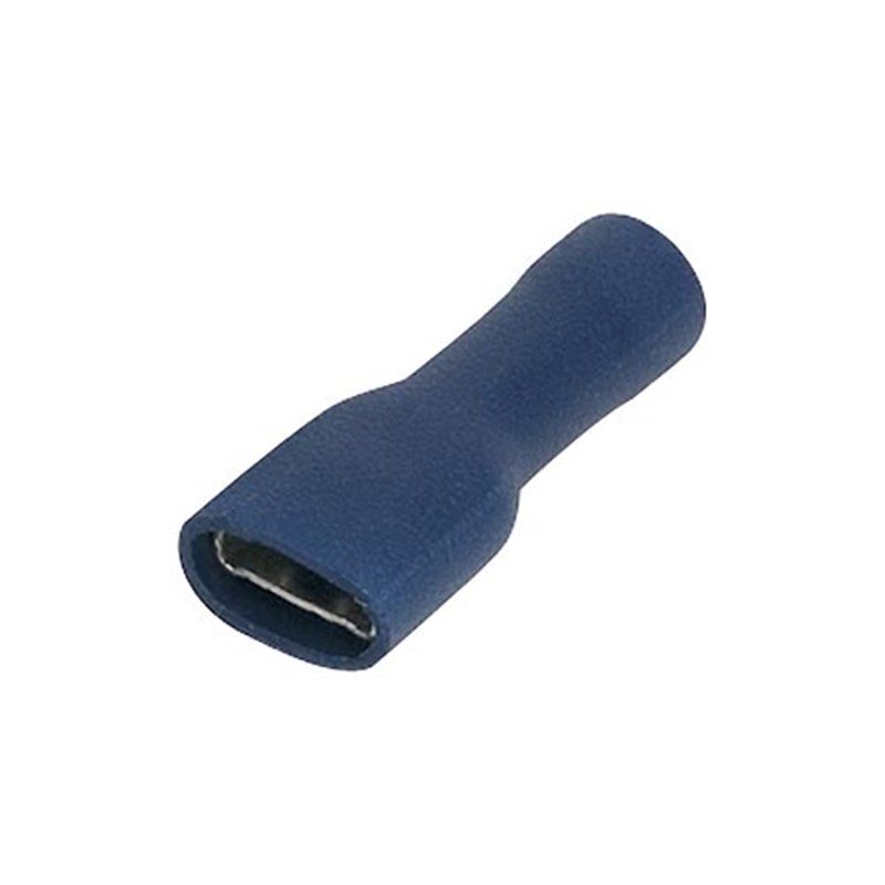 Blue 6.3mm Female Fully Insulated Spade Terminals, Top-up Pack (100)