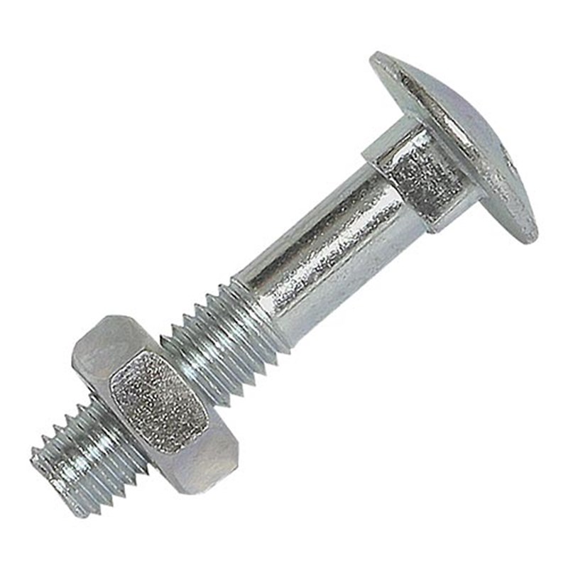 M8 x 100mm HT Coach Bolt & Nut (Pk 25)