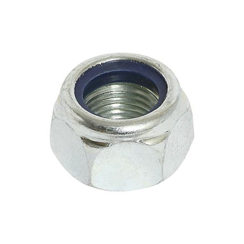 M8 Fine Thread Hexagon Nylon Insert Nut (Pk 10)