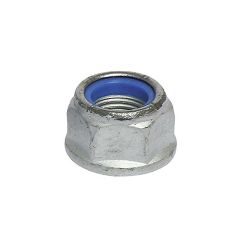 M16 Fine Thread Flanged Hexagon Nylon Insert Nut (Pk 10)