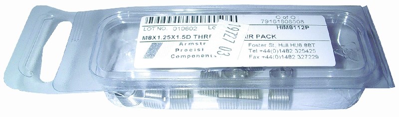 Armacoil Insert M8 X 1.25 Pk10