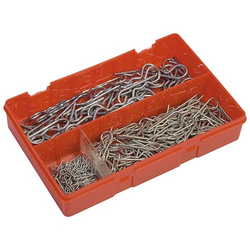 Small Spring Cotter Pins ('R' clips) Selection Box