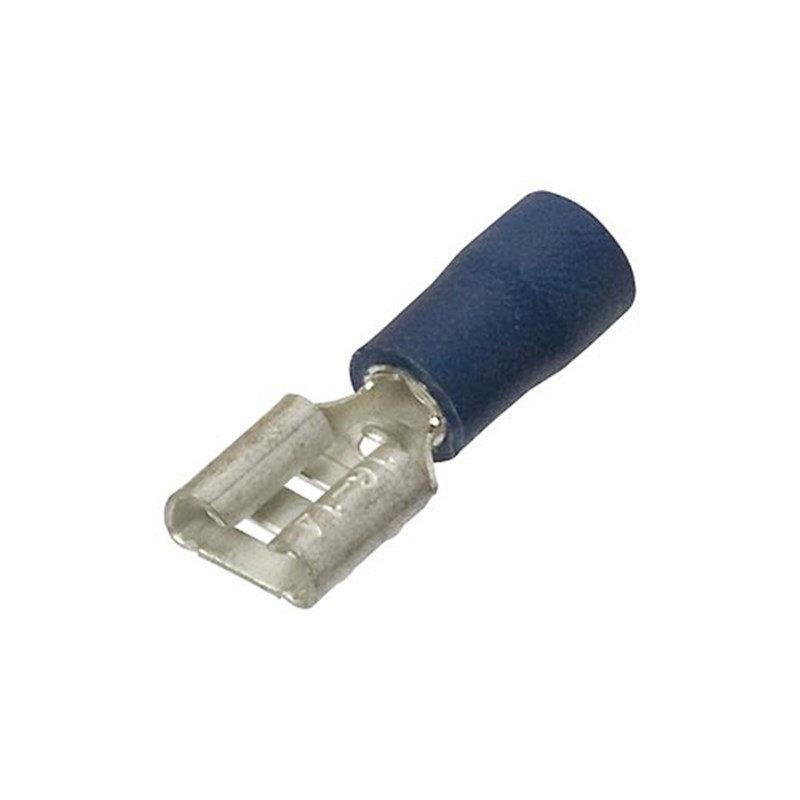 Blue 6.3mm Female Blade Terminals, Top-up Pack (100)