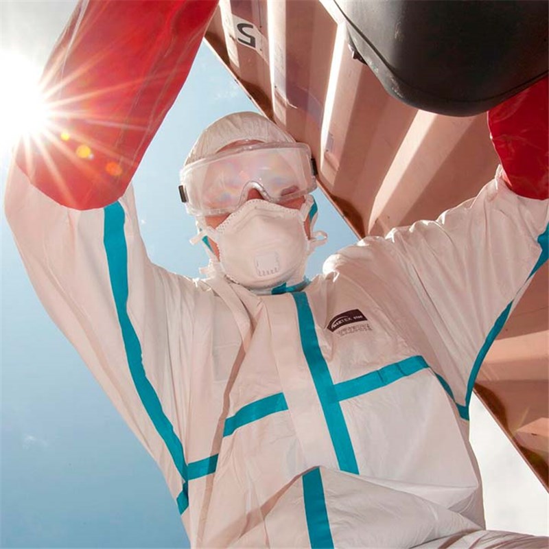 BIZTEX® ST60 Protective Coverall Type 4/5/6 - White with Hood, XXX Large