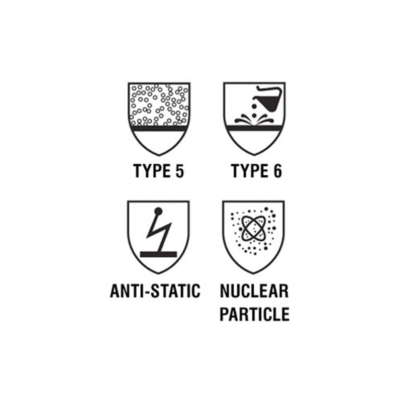 BIZTEX ST50 Protective Coverall - White with Hood, Large