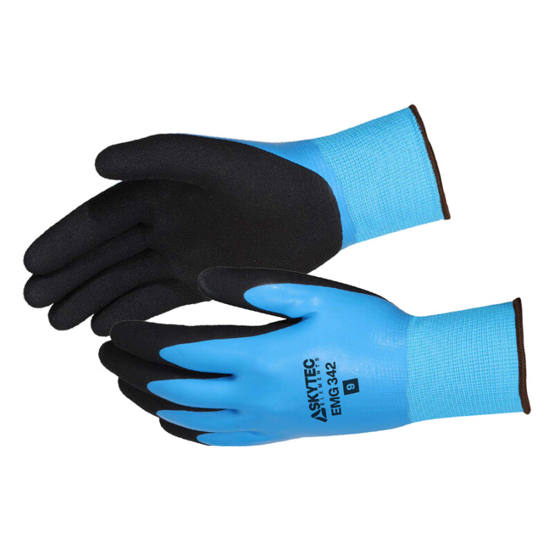 Water Repellent Fully-Coated Grip Gloves, Size 9 (L)