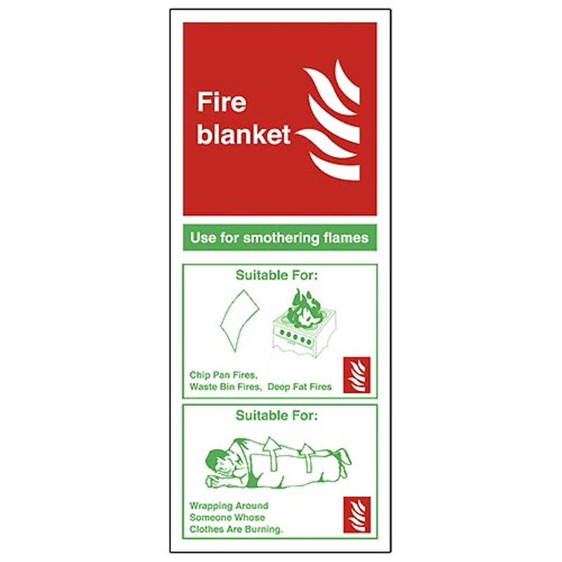Fire Blanket Sign 80 x 200 x 1mm