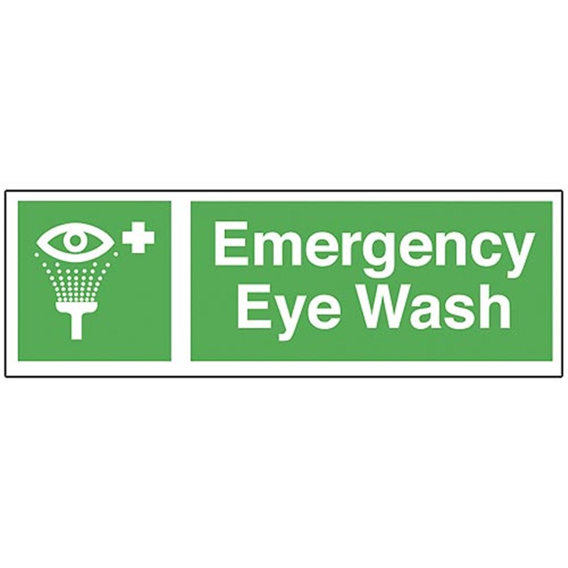 Emergency Eye Wash Sign 300 x 100 x 1mm