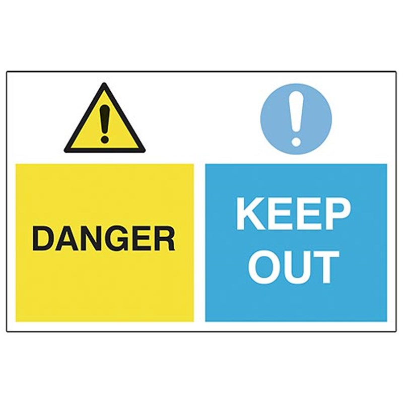 Danger/Keep Out Sign 600 x 400 x 3mm