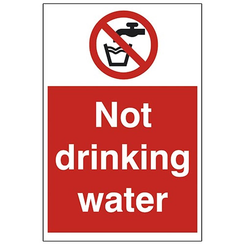 Not Drinking Water Sign 200 x 300 x 1mm