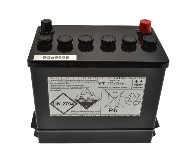 Non Sealed Battery - 12V / 36Amp -  L/H Pos