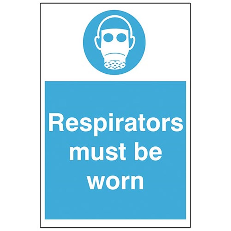 Respirators Must Be Worn Sign 200 x 300 x 1mm