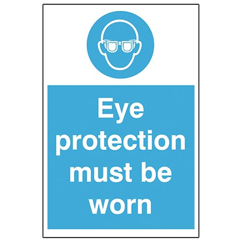 Eye Protection Must Be Worn Sign 200 x 300 x 1mm