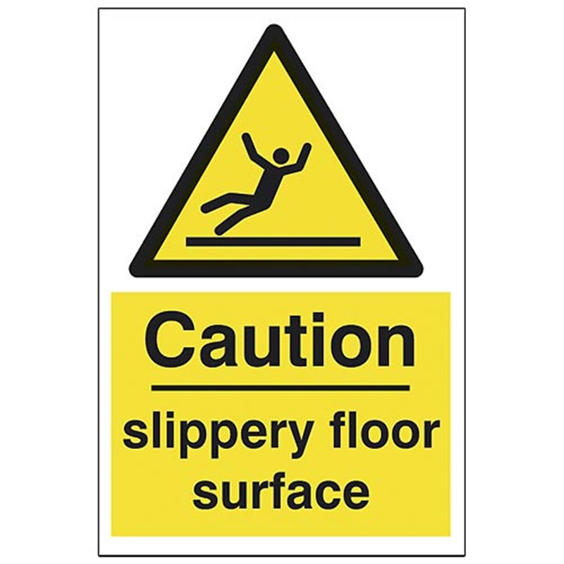Caution Slippery Floor Sign 200 x 300 x 1mm