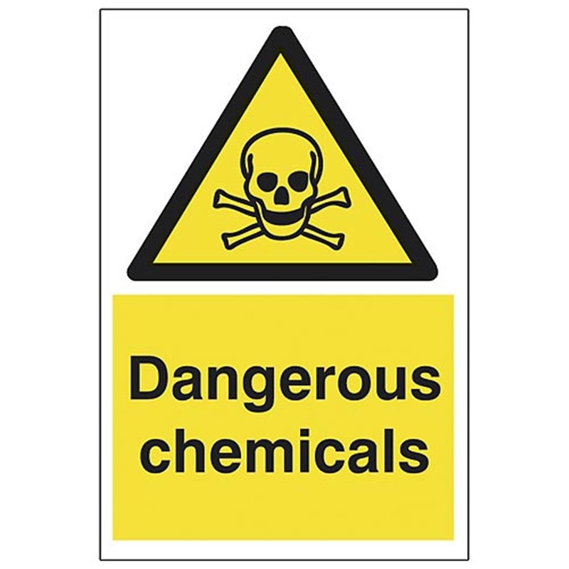 Dangerous Chemicals Sign 200 x 300 x 1mm
