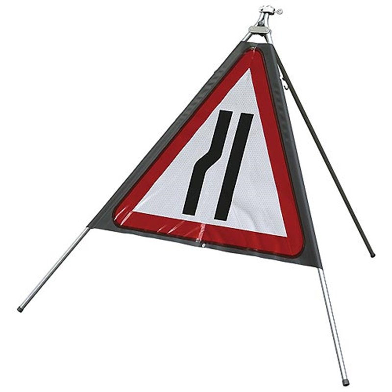 Road Narrows (nearside) sign