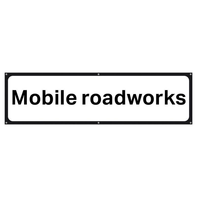 'Mobile Roadworks' supplementary plate for 26667, 26676