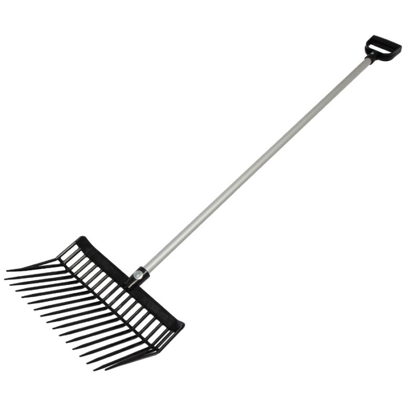 Lightweight Equestrian Stable/Leaf Fork, Alumnium Shaft with D-grip