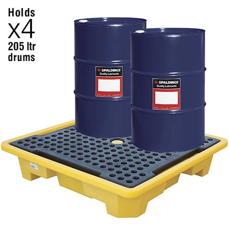 4 x 205 ltr Drum Polyethylene Spill Pallet