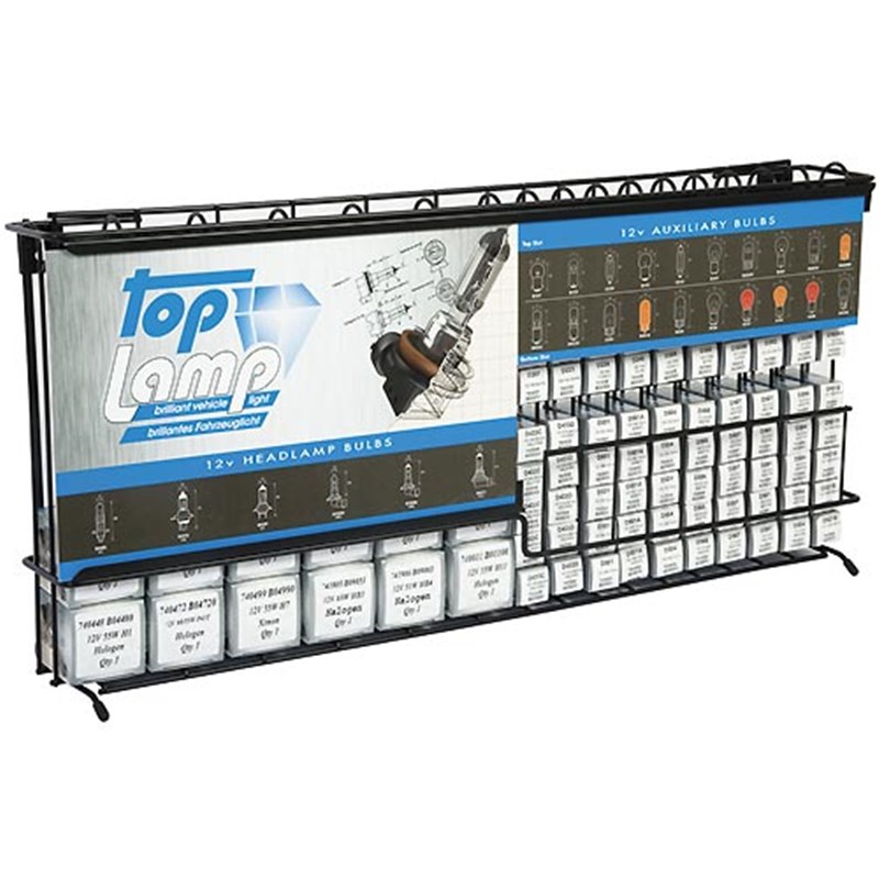 12 volt Light Bulb Selection Rack (118 assorted bulbs in 26 sizes)