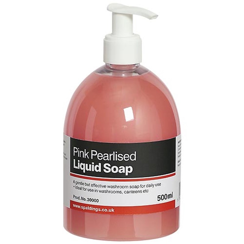 Pink Pearlised Liquid Soap, 500ml pump-top bottle