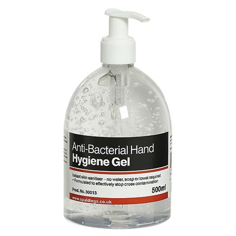 Anti-Bacterial Hand Hygiene Gel, 500ml pump-top bottle