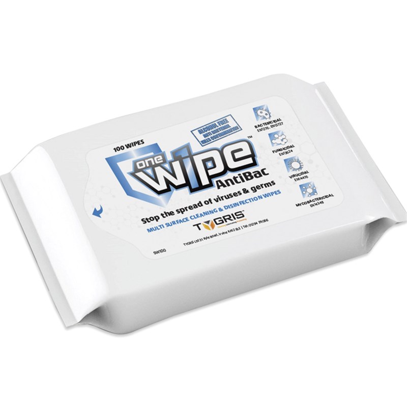 TYGRIS Onewipe Antibac Surface Wipes (Pk 100)