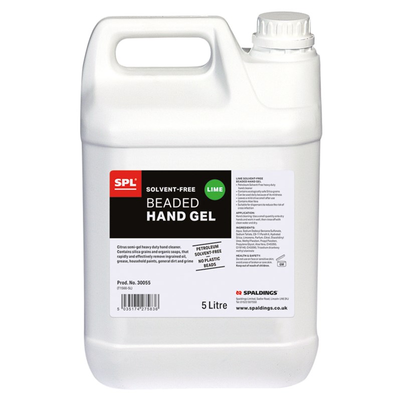 Lime Solvent-Free Beaded Hand Gel - 5 Litre Bottle