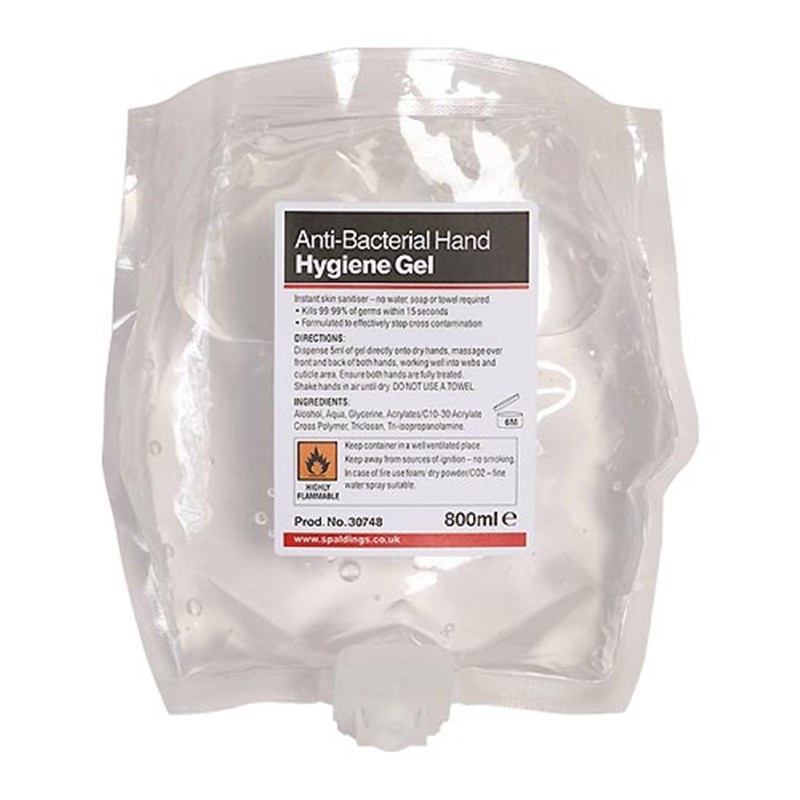 Anti-bacterial Hand Hygiene Gel, 800ml cartridge