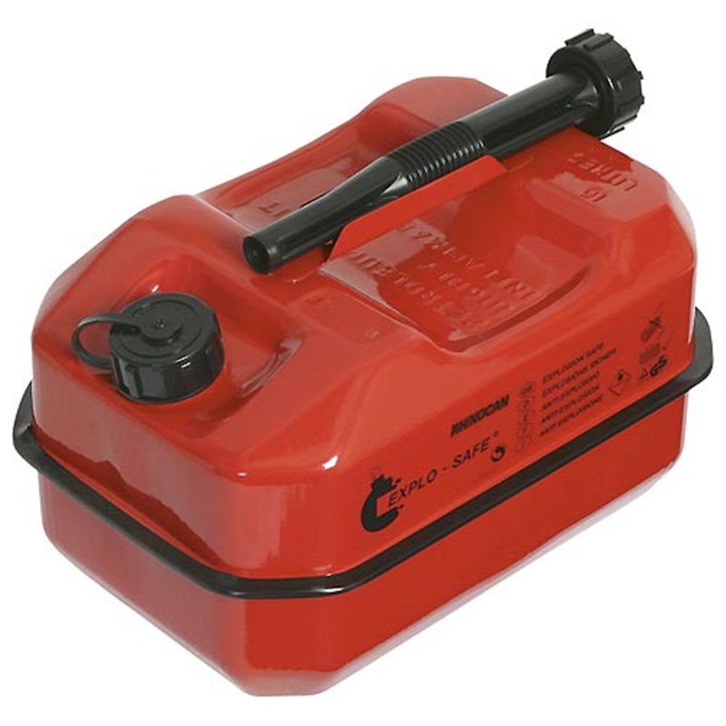 Red Explo-safe© Fuel Can with Flexible Spout, 10 Litres