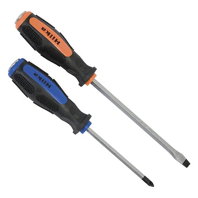 7 Piece Thru-handle Screwdriver Set (4 x pozi drive and 3 x slotted)