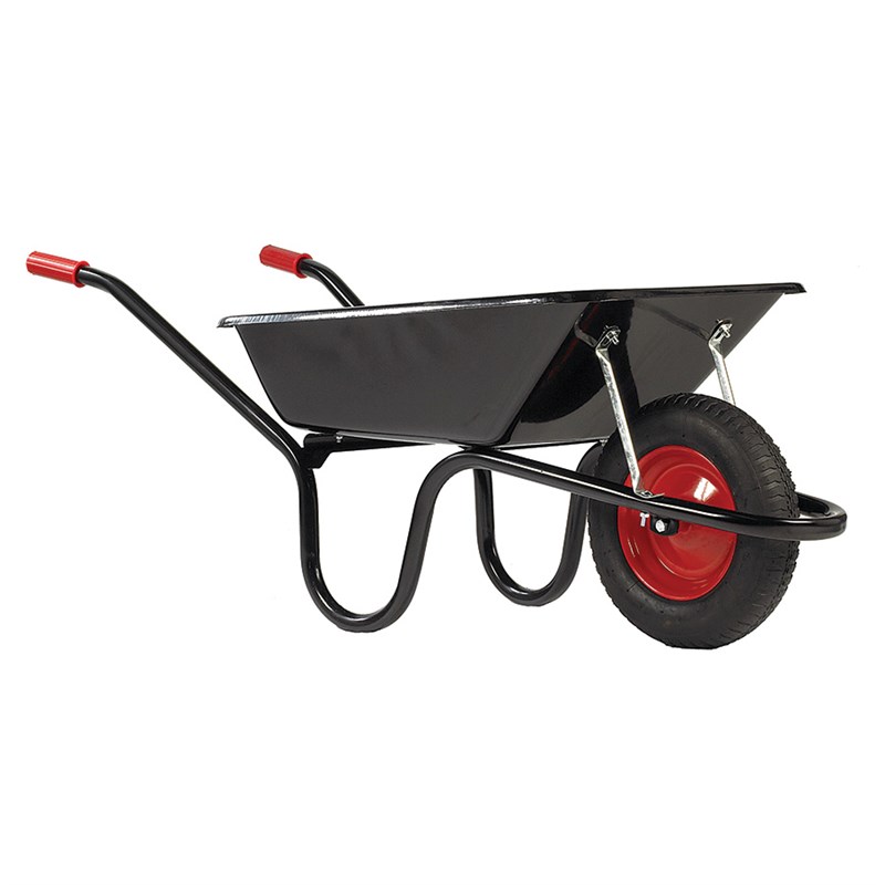 Standard Black Wheelbarrow, 85 ltr (pneumatic tyre)