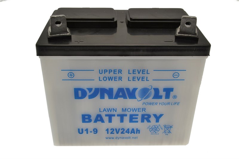 Hayter Non-sealed Battery, 12v 24amp, L/H pos