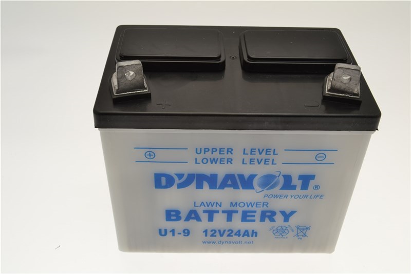 Hayter Non-sealed Battery, 12v 24amp, L/H pos