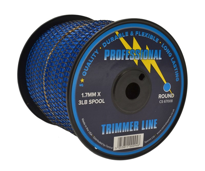 NYLON LINE - 1.7MM ROUND 3LB SPOOL 556M