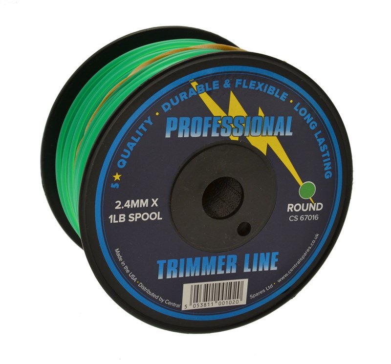 NYLON LINE - 2.4MM ROUND 1LB SPOOL 86M