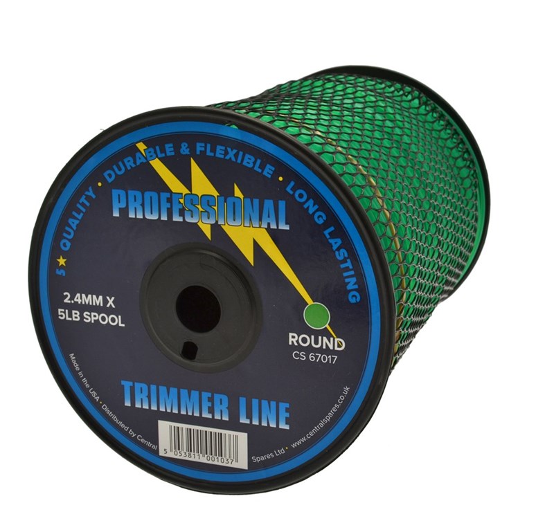 NYLON LINE - 2.4MM ROUND 5LB SPOOL 434M