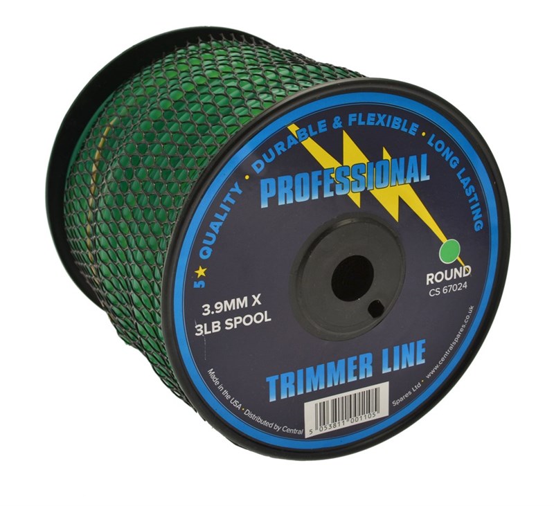 NYLON LINE - 3.9MM ROUND 3LB SPOOL 96M