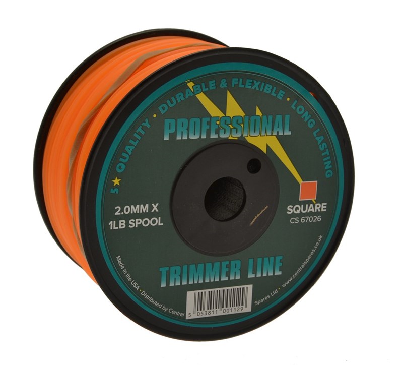 NYLON LINE - 2.0MM SQUARE 1LB SPOOL  121M