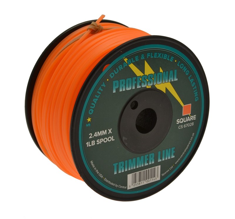 NYLON LINE - 2.4MM SQUARE 1LB SPOOL  86M